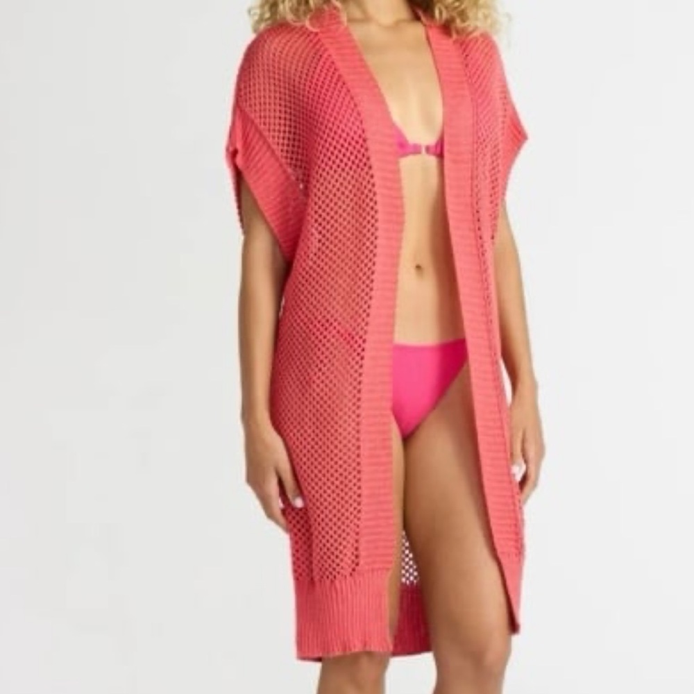 Time and Tru Women's Open Front Crochet Ruana, Size 2XL-3XL - Picture 3 of 7
